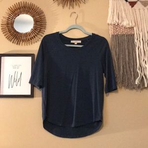 LOFT sweater tee, dark green/blue-ish color